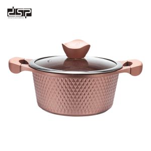 Tenxhere Me Veshje Guri DSP Die-Cast 28*13.5cm 7L with lidme kapak xhami