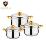 KAISA VILLA Set 3 Tenxheresh Inoksi Induksion W2009