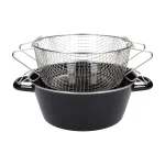 Tenxhere/Friteze Me Kosh Dhe Kapak e Emaluar/Cingo 22cm