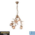 Abazhur Tavani Bronx Qelqi Murano F1353 Me 4 Llampa G9 LED