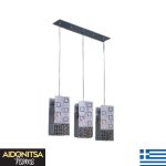 Abazhur Tavani Kristali 1725C3 Me 3 Llampa