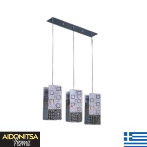 Abazhur Tavani Kristali 1725C3 Me 3 Llampa