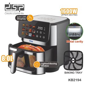 Air Fryer – Fritezë Me Ajër DSP KB2194 12 Programe me Ekran Prekje & Ngrohje Dyfishe