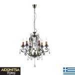 Abazhur Tavani Bronx Kristal 11006 Me 6 Llampa E14