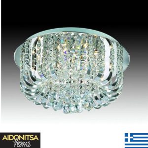 Abazhur Tavani Kristali TOP25638 40x40CM Me 8 Llampa G9 LED