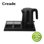 Ngrohëse Uji Hoteli Creade 0.8L 1000W Inox 18/10 me Bazament Organizues – Model K-D09-A