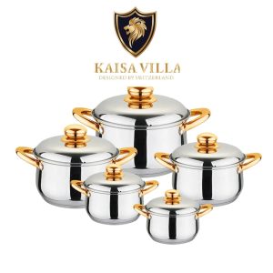 KAISA VILLA Set 5 Tenxheresh Inoksi Induksion KV2011