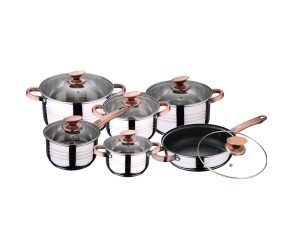 KAISA VILLA Set 5 Tenxheresh+Tigan Inoksi Induksion KV6602